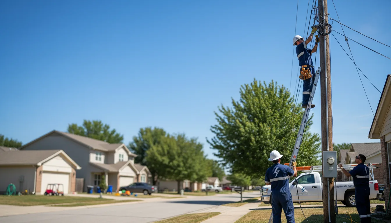 Residential electrician providing installation services in Peoria Heights, IL